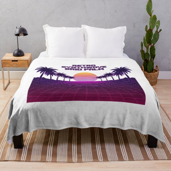 Item preview, Retro Synthwave Grid Palm Sunset Design designed and sold by Rahat3344.