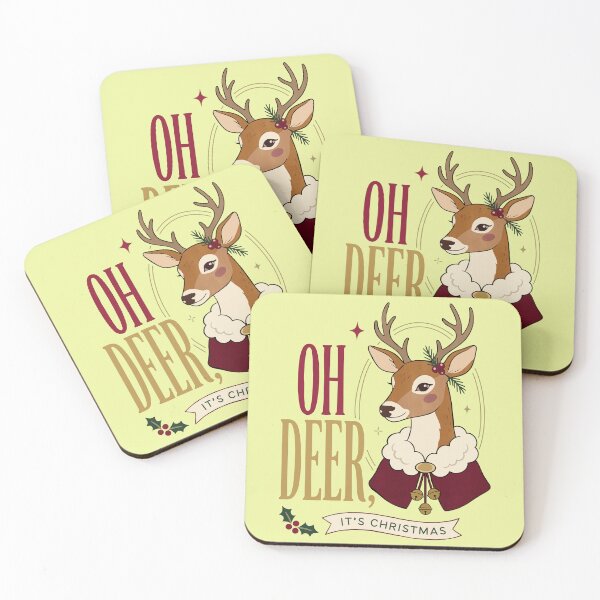 Item preview, Oh Deer, It’s Christmas with Vintage Woodland Charm designed and sold by FreshVibe Prints.