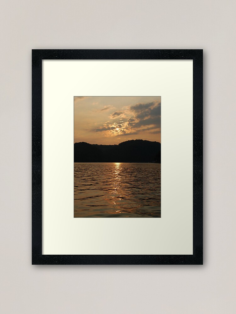 Alternate view of Golden Sunset On Center Hill Lake Framed Art Print