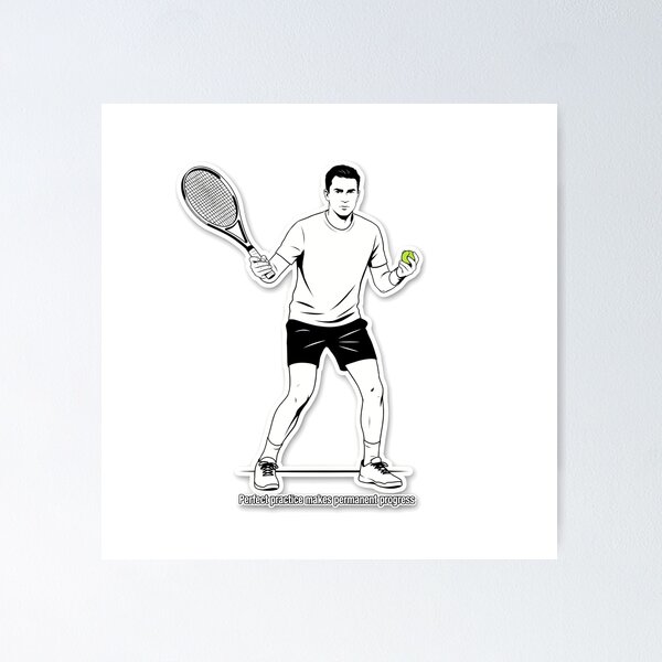 Item preview, Minimalist Tennis Player in Focus designed and sold by NiftyWrx.