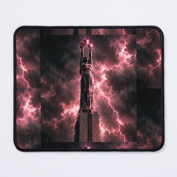Item preview, Monument freedom Latvia Riga Lightning storm designed and sold by tarotstarostina.