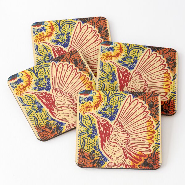 Item preview, Terracotta Hummingbird Tropical Garden Risograph designed and sold by Fani*.