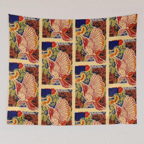Item preview, Terracotta Hummingbird Tropical Garden Risograph designed and sold by Fani*.