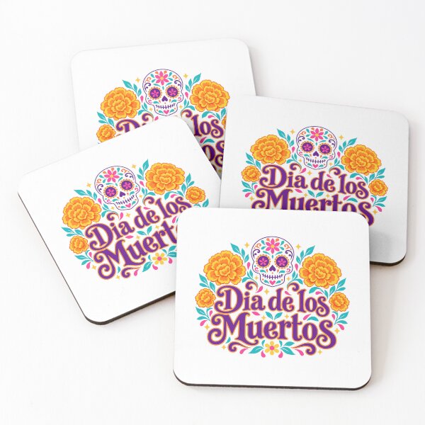 Item preview, Dia De Los Muertos Lettering Marigolds Skull designed and sold by Inkworksbyshery.