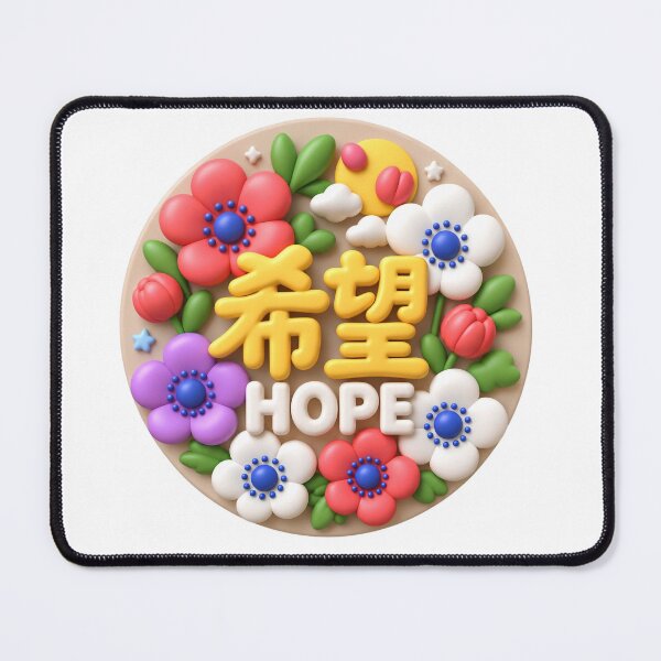 Item preview, Japanese Hope Kanji Art – Anemone Flower Symbolism – 3D Edition designed and sold by Miyabi Tonaegoto Art.