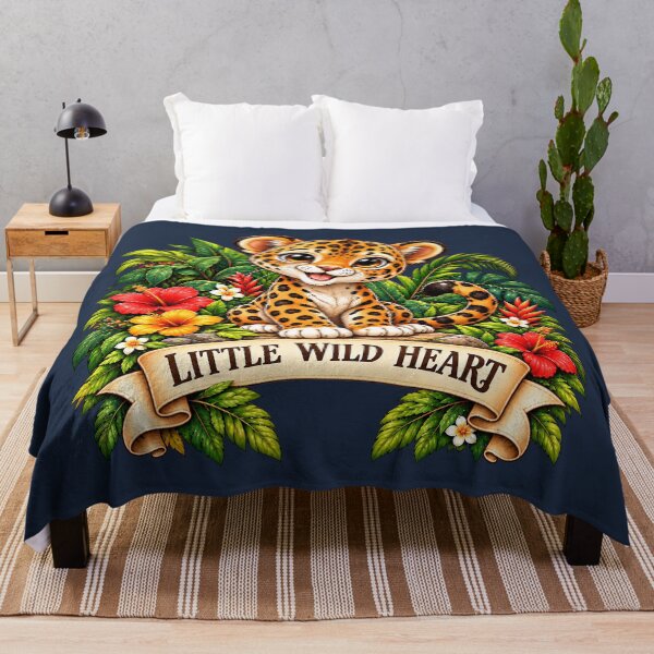 Item preview, Little Wild Heart – Baby Leopard & Tropical Jungle designed and sold by thirtyonestars.