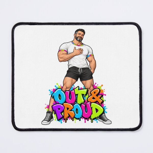 Item preview, Out and Proud Gay Graffiti Man Illustration designed and sold by Daddy Issues Art Co.
