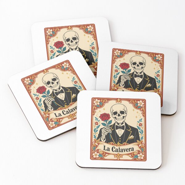 Item preview, La Calavera Vintage Card Skeleton Rose Ornate designed and sold by Inkworksbyshery.