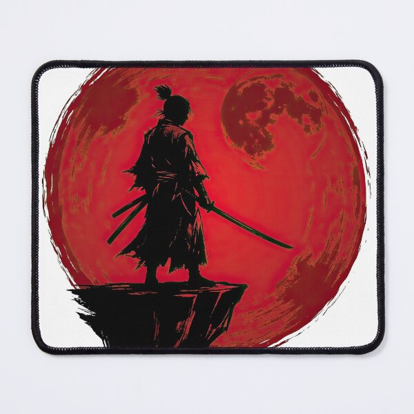 Item preview, Samurai Warrior Standing Before Red Moon designed and sold by Rahat3344.
