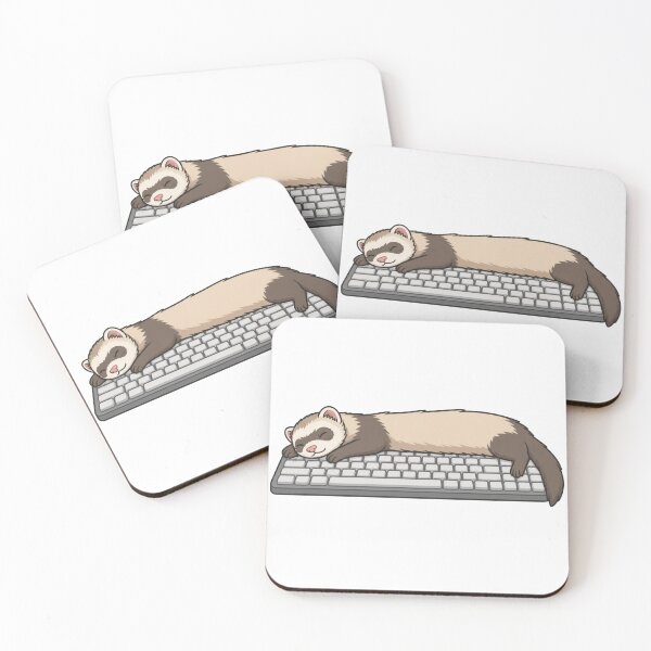 Item preview, Funny Ferret Sleeping On Keyboard Office Humor designed and sold by Greky.