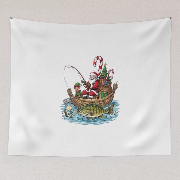Item preview, Santa's Christmas Fishing Adventure designed and sold by BladiWChampion.