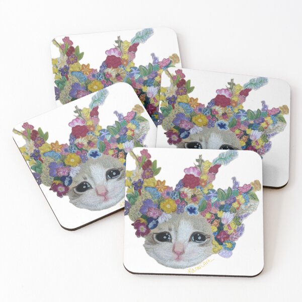 Item preview, Crying Midsommar Cat  designed and sold by Kanari-Tattoos.