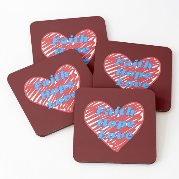 Item preview, Copy of Faith Hope Love – Inspirational Watercolor Heart Quote Design designed and sold by Evelashop.