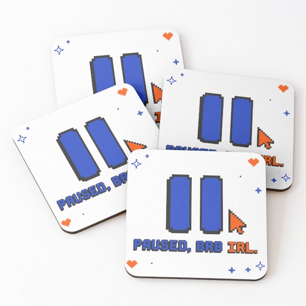 Item preview, Paused Brb IRL Pixel Pause designed and sold by MOSIDRIP™.