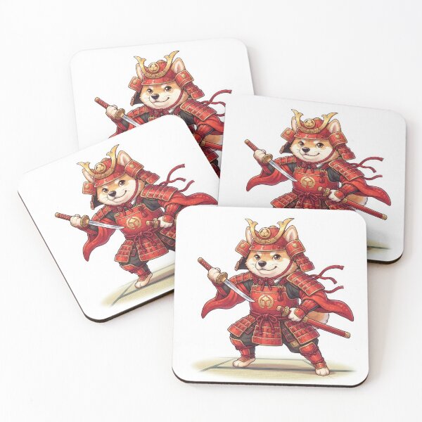 Item preview, Cute Shiba Inu Samurai Warrior Art designed and sold by Rahat3344.
