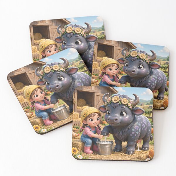 Item preview, Cute Buffalo  designed and sold by AwesomeDigiShop.