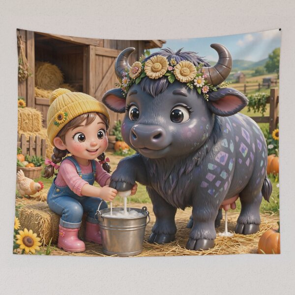 Item preview, Cute Buffalo  designed and sold by AwesomeDigiShop.