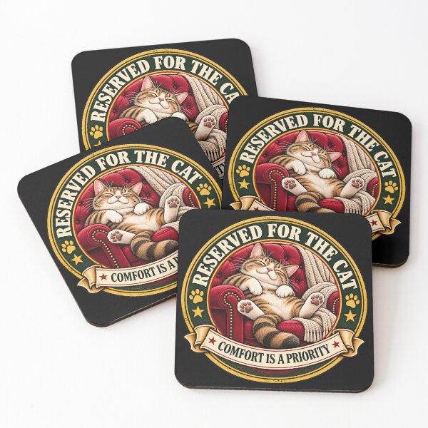 Item preview, Reserved for the Cat – Sleeping Cat Emblem designed and sold by QuietSpark.