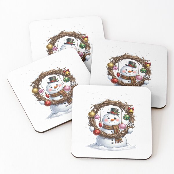Item preview, Snowman with Christmas Wreath designed and sold by BladiWChampion.