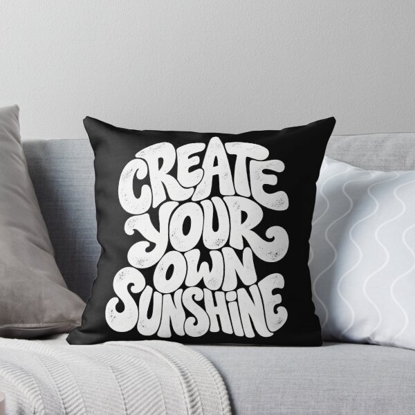 Item preview, Create Your Own Sunshine – Retro Groovy Inspirational Typography Design designed and sold by vladocar.