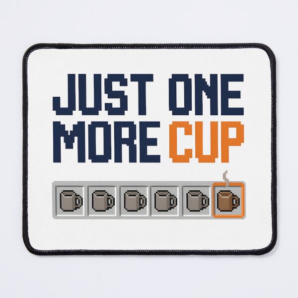 Item preview, Just One More Cup – Pixel Art Coffee Gamer designed and sold by LuloCreative.