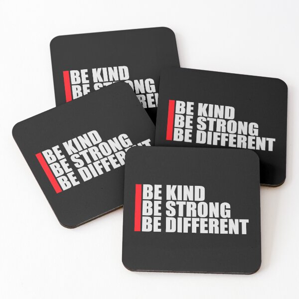 Item preview, Be Kind Be Strong Be Different Quote Logo Text designed and sold by shirt-o-mat.