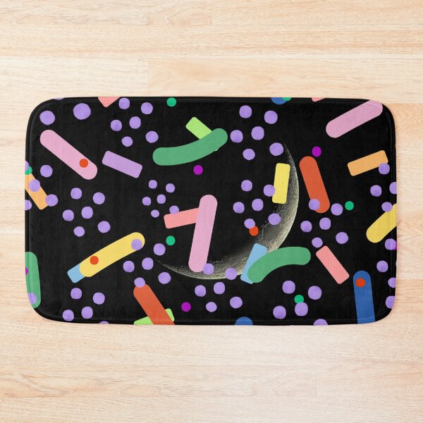 Item preview, Colorful Sprinkles and Moon Night Sky Seamless Pattern designed and sold by Shivora Studio.