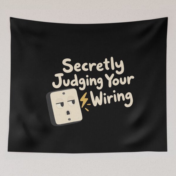 Item preview, Secretly Judging Your Wiring - Socket Side Eye Shirt designed and sold by AMICO77.