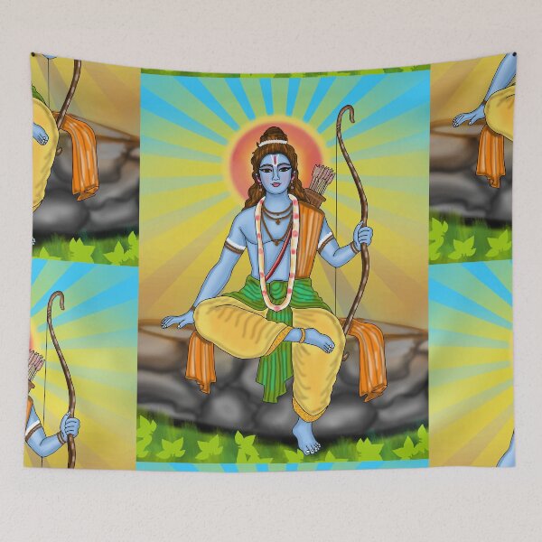 Item preview, Lord Rama Digital Drawing | Hindu God Illustration & Devotional Art designed and sold by Harshit_Digital_Arts.