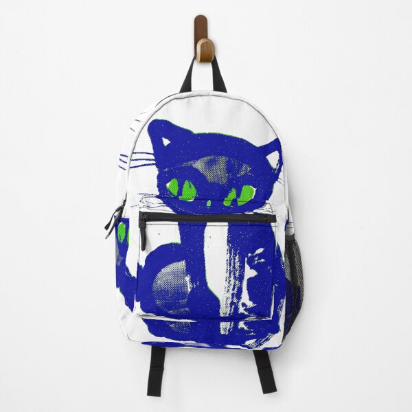 Item preview, Retro Blue Cat with Green Eyes designed and sold by Fani*.
