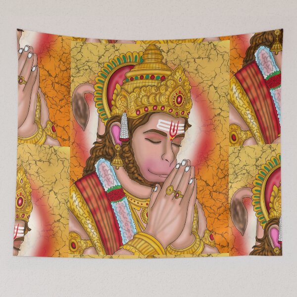 Item preview, Lord Hanuman Digital Drawing | Hindu Deity Spiritual Artwork designed and sold by Harshit_Digital_Arts.