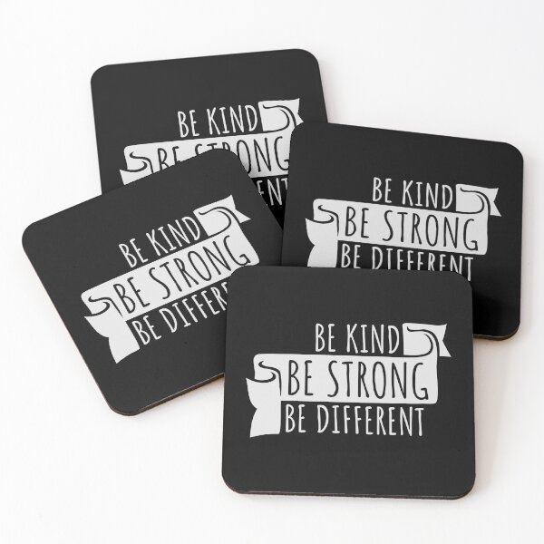 Item preview, Be Kind Be Strong Be Different Quote Logo Text designed and sold by shirt-o-mat.