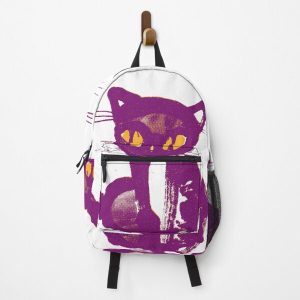 Item preview, Retro Purple Cat with Yellow Eyes designed and sold by Fani*.
