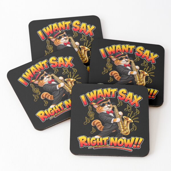 Item preview, I Want Sax Right Now Funny Saxophone Cat designed and sold by mygiftideas.