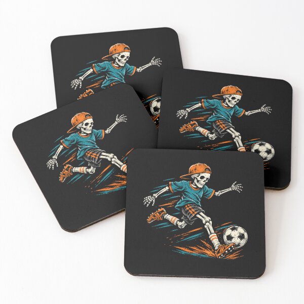 Item preview, Retro Skeleton Soccer Player Kicking Ball designed and sold by Moizento.
