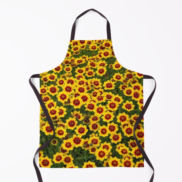 Item preview, Plains Coreopsis Across the Canvas — Yellow Blooms with Red Centers designed and sold by Stevercortinas.