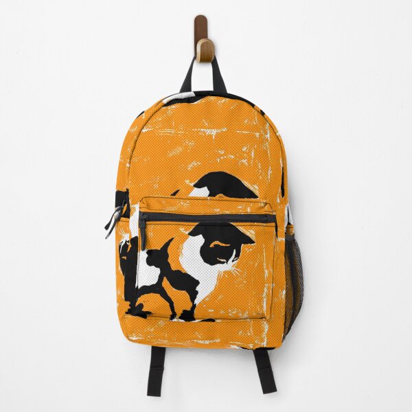 Item preview, Black and White Cat on Orange Halftone designed and sold by Fani*.