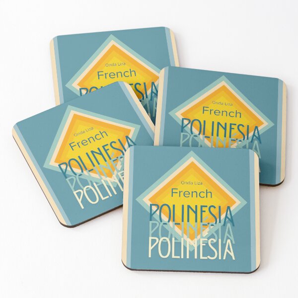 Item preview, French Polynesia Retro Surf Art Deco Design designed and sold by OndaLiza.