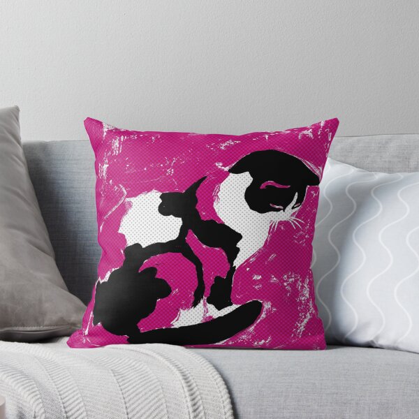 Item preview, Black and White Cat on Magenta Halftone designed and sold by Fani*.