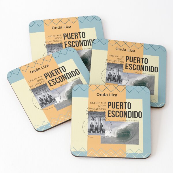 Item preview, Puerto Escondido Mexico Surf Retro Poster designed and sold by OndaLiza.
