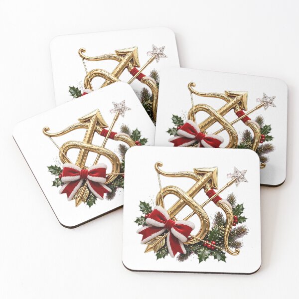 Item preview, Golden Bow Arrow Sagittarius Christmas Bow  designed and sold by Zodiac Celestial Art.