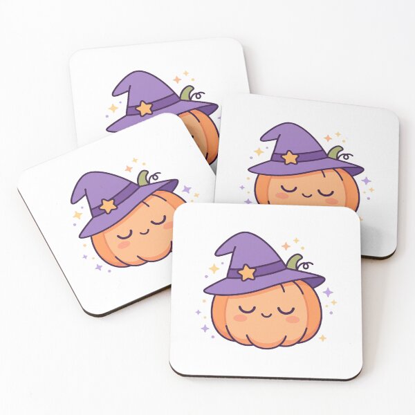 Item preview, Kawaii Sleepy Witch Pumpkin Cute Pastel Halloween Sticker designed and sold by Pixele.