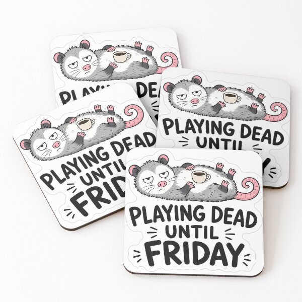Item preview, Playing Dead Until Friday Funny Opossum Sticker designed and sold by kilat42.