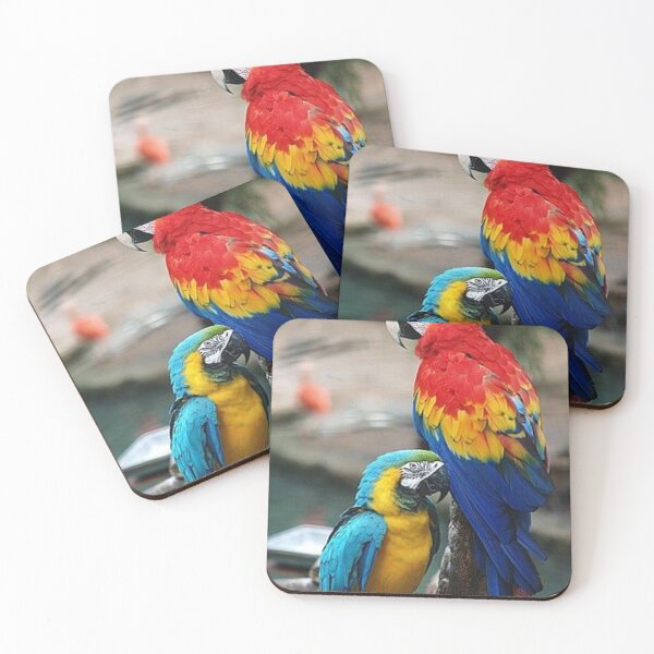 Item preview, Scarlet Macaw and Blue-and-gold Macaw Painting designed and sold by  @jwatts_Art.