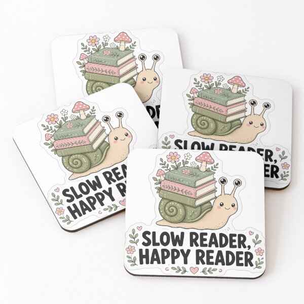Item preview, Slow Reader Happy Reader Bookish Snail Sticker designed and sold by kilat42.