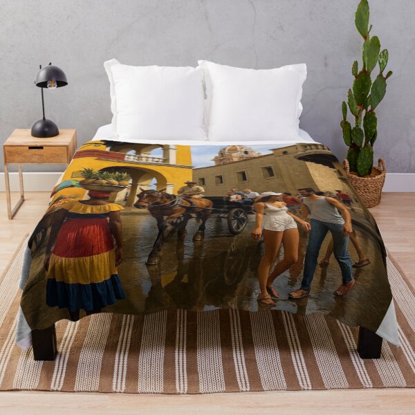 Item preview, Manuela Roman Street, Cartagena Colonial Painting designed and sold by @jwatts_Art.