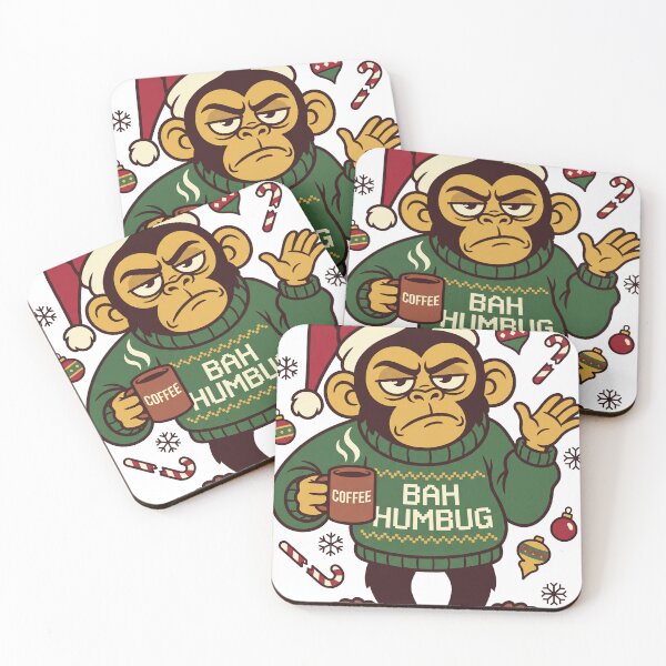 Item preview, Grumpy Christmas Monkey designed and sold by FerdiEverywhere.