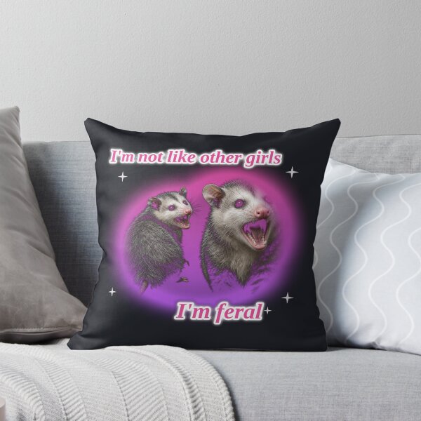 Item preview, I'm not like other girls, I'm feral possum word art designed and sold by Sunset Press Studio.