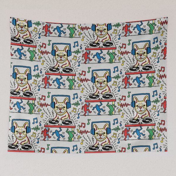 Item preview, Frenchie Vinyl DJ designed and sold by PictoVibe.