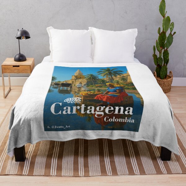 Item preview, Palenquera at the Clock Tower, Cartagena Painting designed and sold by @jwatts_Art.